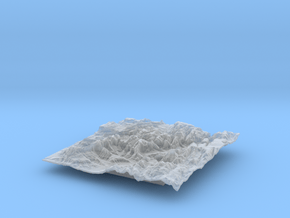 4'' Zion National Park Terrain Model, Utah, USA in Clear Ultra Fine Detail Plastic