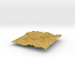 6'' Zion National Park Terrain Model, Utah, USA in Tan Fine Detail Plastic