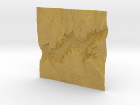 6'' Yosemite Valley Terrain Model, California, USA in Tan Fine Detail Plastic
