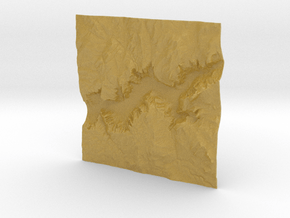 8'' Yosemite Valley Terrain Model, California, USA in Tan Fine Detail Plastic