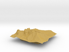 6'' Longs Peak Terrain Model, Colorado, USA in Tan Fine Detail Plastic
