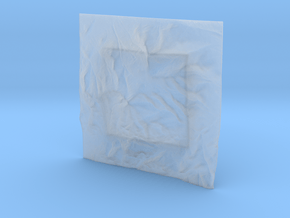 4'' Whiteface Mtn. Terrain Model, New York, USA in Clear Ultra Fine Detail Plastic