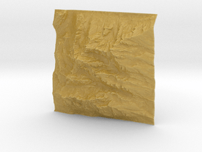 4'' Grand Tetons Terrain Model, Wyoming, USA in Tan Fine Detail Plastic