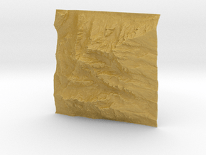 6'' Grand Tetons Terrain Model, Wyoming, USA in Tan Fine Detail Plastic