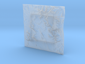 4'' Sedona Terrain Model, Arizona, USA in Clear Ultra Fine Detail Plastic