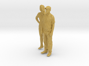 Printle C Couple 071 - 1/87 - wob in Tan Fine Detail Plastic