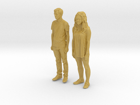 Printle C Couple 105 - 1/87 - wob in Tan Fine Detail Plastic