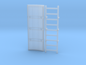 Fake Ladder Wall for the DeAgo Falcon in Clear Ultra Fine Detail Plastic