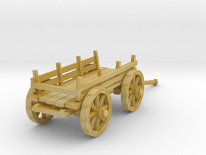 4-wheel сart 28mm in Tan Fine Detail Plastic