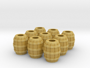 9 Barrels for 28mm minis in Tan Fine Detail Plastic