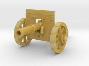 28mm Light fantasy cannon with shield in Tan Fine Detail Plastic