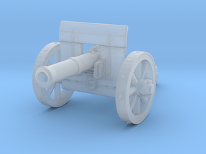 28mm Light fantasy cannon with shield in Clear Ultra Fine Detail Plastic