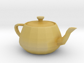 Utah teapot 3d in Tan Fine Detail Plastic