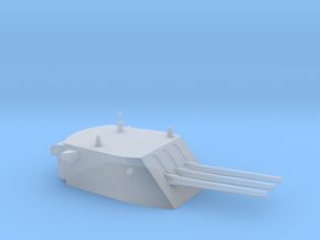 1/96 scale CL/CLG 6 Inch 47 Cal Triple Turret  in Clear Ultra Fine Detail Plastic