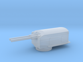 1/144 Scale 6 In Mk 16 Mod 1 Twin Turret in Clear Ultra Fine Detail Plastic