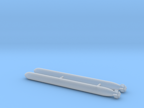 1/144 Scale Mk-15 Torpedos (2) in Clear Ultra Fine Detail Plastic