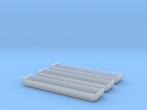 1/200 Scale Bridge Pontoons (3) in Clear Ultra Fine Detail Plastic