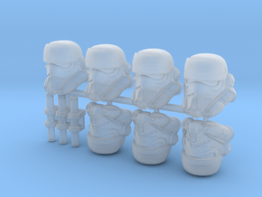 Security Buckethead Squad (x7) in Clear Ultra Fine Detail Plastic