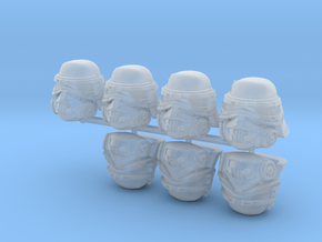 Filthy Bucketheads (x7) in Clear Ultra Fine Detail Plastic