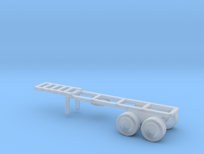 1/200 Scale M126 Semitrailer Chassis in Clear Ultra Fine Detail Plastic