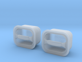 1.18 fenestron handle X2 in Clear Ultra Fine Detail Plastic