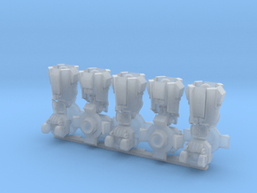 5 Hel Squad 5 armored legs in Clear Ultra Fine Detail Plastic