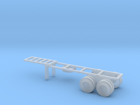 1/220 Scale M126 Semitrailer Chassis in Clear Ultra Fine Detail Plastic