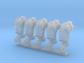 5 Right Fists in Clear Ultra Fine Detail Plastic