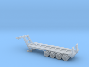 1/220 Scale M747 Semitrailer Low Bed in Clear Ultra Fine Detail Plastic