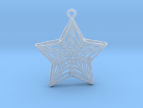 Star Pendant in Clear Ultra Fine Detail Plastic