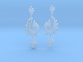 Dragon Earrings in Clear Ultra Fine Detail Plastic