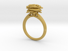 Rose Ring (Size US 8) in Tan Fine Detail Plastic