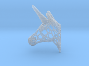 Unicorn Trophy Voronoi (100mm) in Clear Ultra Fine Detail Plastic