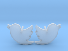 Twitter Studs in Clear Ultra Fine Detail Plastic