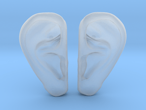 Ear Stud Earrings in Clear Ultra Fine Detail Plastic