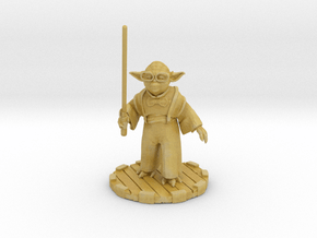 Hipster Yoda in Tan Fine Detail Plastic