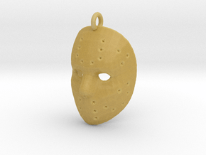 Jason Mask Pendant Shapeways (Small) in Tan Fine Detail Plastic