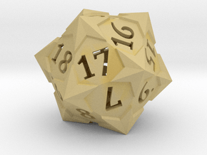 'Starry' D20 Spindown LARGE in Tan Fine Detail Plastic