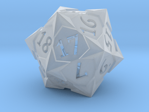'Starry' D20 Spindown LARGE in Clear Ultra Fine Detail Plastic