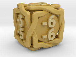  'Twined' D6 MTG -1/-1 Counters (14 mm) Solid in Tan Fine Detail Plastic