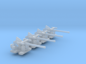 1/245 Scale 40mm Bofors Singles set of 4 in Clear Ultra Fine Detail Plastic