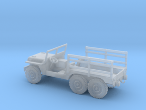 1/100 Scale 6x6 Jeep MT Cargo in Clear Ultra Fine Detail Plastic