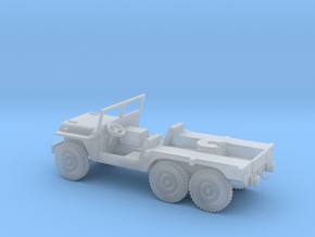 1/100 Scale 6x6 Jeep MT Tug in Clear Ultra Fine Detail Plastic