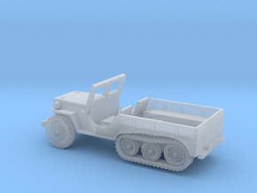 1/100 Scale Halftrack Jeep in Clear Ultra Fine Detail Plastic