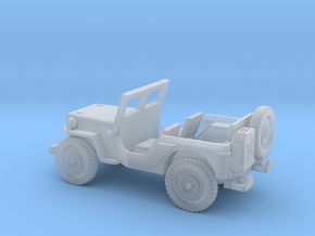 1/87 Scale MB Jeep in Clear Ultra Fine Detail Plastic