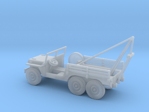 1/100 Scale 6x6 Jeep MT Wrecker in Clear Ultra Fine Detail Plastic
