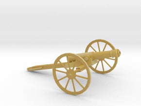 1/87 Scale American Civil War Cannon 1841 in Tan Fine Detail Plastic