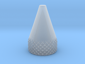 Cone .375 Inch O.D. in Clear Ultra Fine Detail Plastic