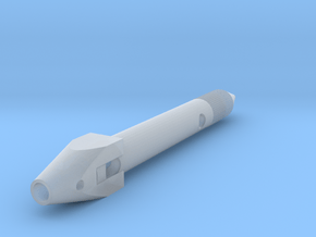 Rocket Assembly 10 MM in Clear Ultra Fine Detail Plastic