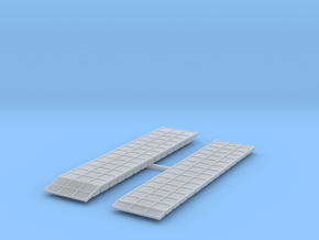 P1 Barge Causeway Section W Ramp 3x13+P3+P4 1to285 in Clear Ultra Fine Detail Plastic
